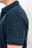 Klasyczna granatowa męska koszulka polo O-VOLVI VOLCANO - MODA SANOK