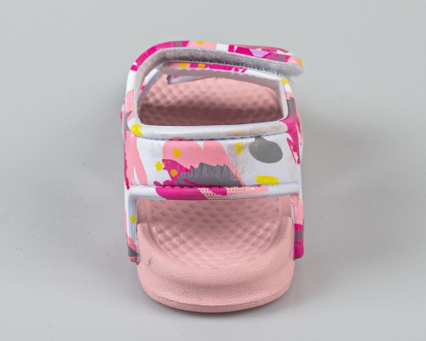 Różowe piankowe sandały dziecięce na rzep lekkie wygodne AMERICAN CLUB - MODA SANOK