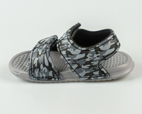 Sandały dziecięce piankowe moro szare na rzepy lekkie wygodne AMERICAN CLUB - MODO SANOK