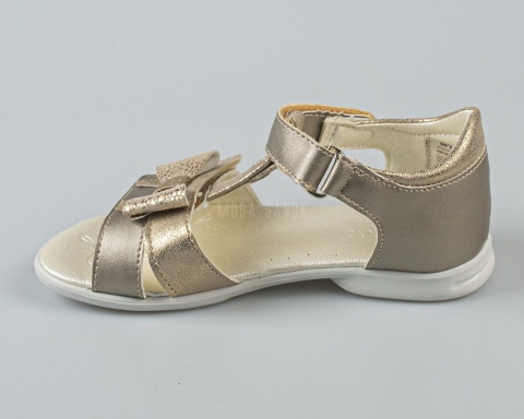 Sandały dziewczęce złote z kokardką KORNECKI - MODA SANOK
