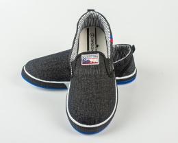 Tenisówki chłopięce wsuwane czarne lekkie BADOXX - MODA SANOK