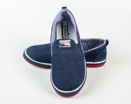 Tenisówki chłopięce wsuwane granatowe lekkie BADOXX - MODA SANOK