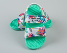 Zielone piankowe sandały dziecięce na rzep lekkie wygodne AMERICAN CLUB - MODA SANOK