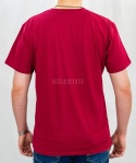 Bordowa klasyczna koszulka męska TDS - MODA SANOK