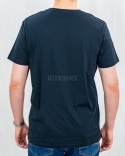 Granatowy T-shirt męski T-SLIT VOLCANO - MODA SANOK