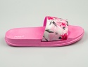 Różowe klapki dziecięce z kwiatowym wzorem AMERICAN CLUB - MODA SANOK
