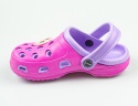 Różowo-fioletowe dziecięce kroksy z uroczą ozdobą NYMI - MODA SANOK