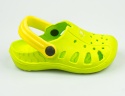 Zielone dziecięce kroksy z żółtym paskiem AXIM - MODA SANOK