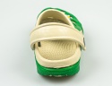 Zielono-beżowe dziecięce kroksy z zabawną ozdobą NYMI - MODA SANOK