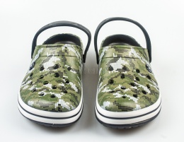 Kroksy dziecięce jasne moro zielone AMERICAN CLUB - MODA SANOK