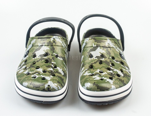 Kroksy dziecięce jasne moro zielone AMERICAN CLUB - MODA SANOK