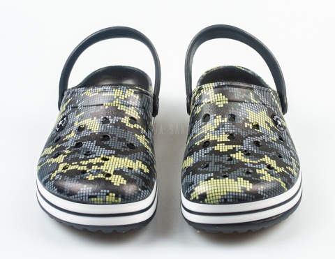 Kroksy dziecięce ciemne moro zielone AMERICAN CLUB - MODA SANOK