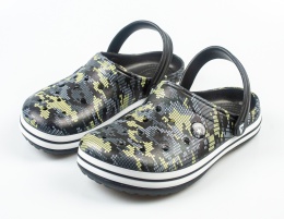 Kroksy dziecięce ciemne moro zielone AMERICAN CLUB - MODA SANOK