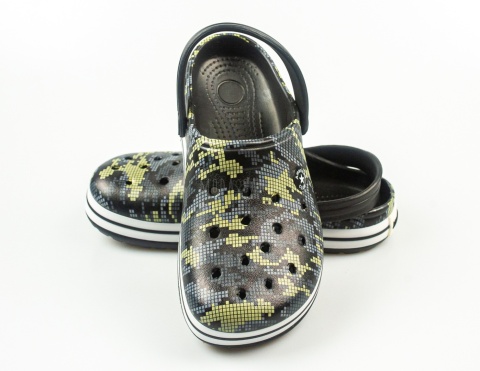 Kroksy dziecięce ciemne moro zielone AMERICAN CLUB - MODA SANOK