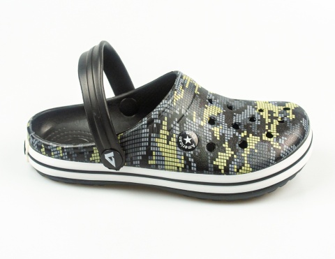 Kroksy dziecięce ciemne moro zielone AMERICAN CLUB - MODA SANOK