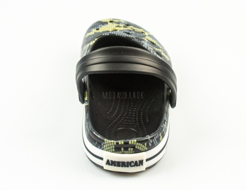 Kroksy dziecięce ciemne moro zielone AMERICAN CLUB - MODA SANOK