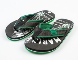 Czarne japonki z zielonymi detalami SUPER GEAR - MODA SANOK