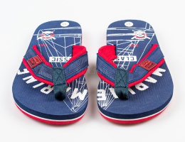 Granatowe japonki z czerwonymi detalami SUPER GEAR - MODA SANOK