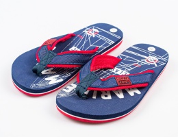 Granatowe japonki z czerwonymi detalami SUPER GEAR - MODA SANOK