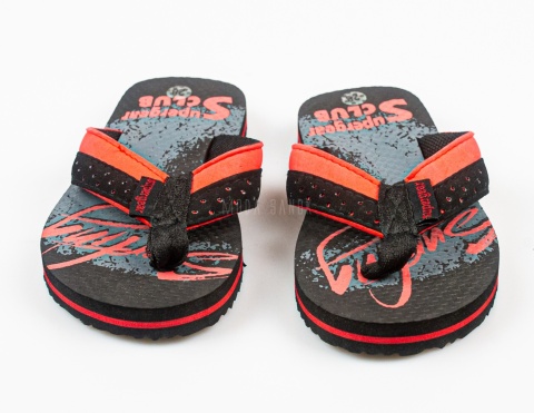 Czarno-czerwone japonki dziecięce SUPERGEAR CLUB - MODA SANOK