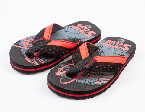 Czarno-czerwone japonki dziecięce SUPERGEAR CLUB - MODA SANOK