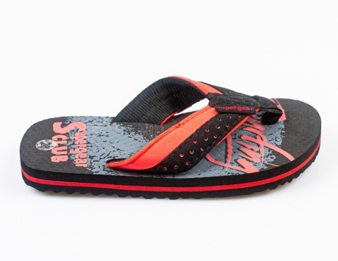 Czarno-czerwone japonki dziecięce SUPERGEAR CLUB - MODA SANOK