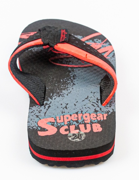 Czarno-czerwone japonki dziecięce SUPERGEAR CLUB - MODA SANOK