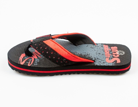 Czarno-czerwone japonki dziecięce SUPERGEAR CLUB - MODA SANOK