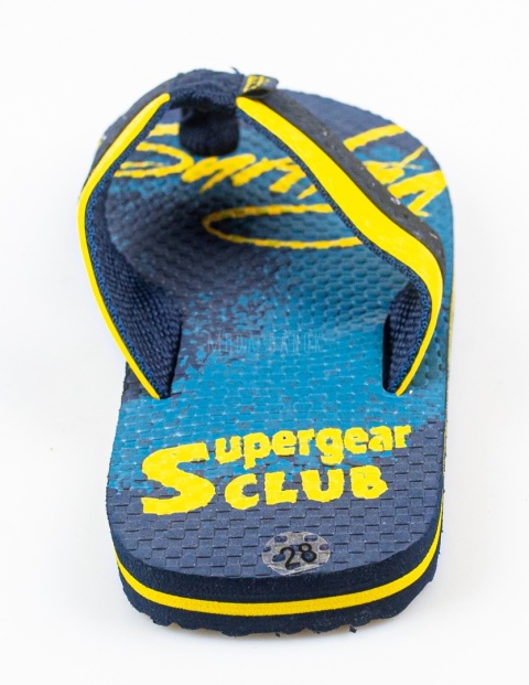 Granatowo-żółte japonki dziecięce SUPERGEAR CLUB - MODA SANOK
