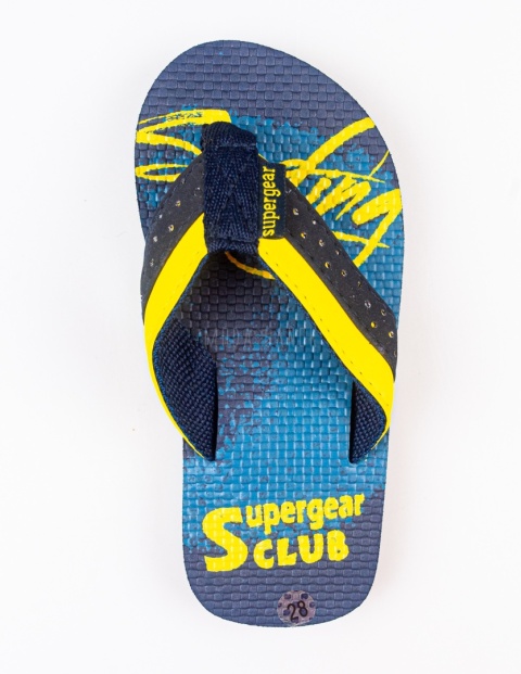 Granatowo-żółte japonki dziecięce SUPERGEAR CLUB - MODA SANOK