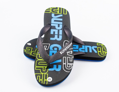 Czarne japonki dziecięce SUPER GEAR - MODA SANOK