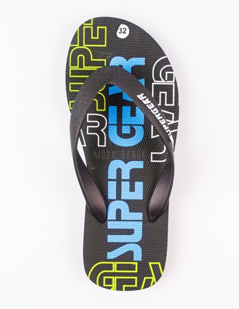 Czarne japonki dziecięce SUPER GEAR - MODA SANOK