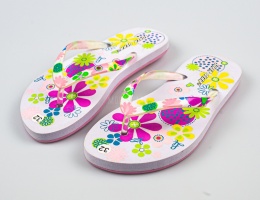 Japonki dziecięce z kolorowymi kwiatami SUPER GEAR - MODA SANOK