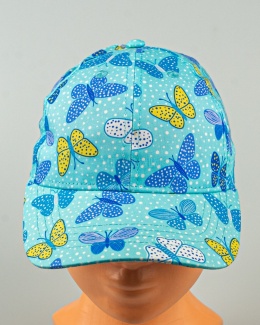 Niebieska czapka z motylami YOCLUB - MODA SANOK
