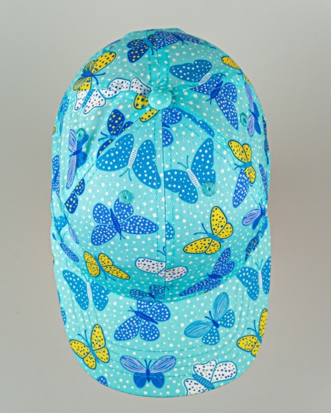 Niebieska czapka z motylami YOCLUB - MODA SANOK