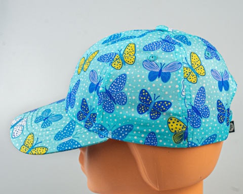 Niebieska czapka z motylami YOCLUB - MODA SANOK