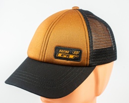 Brązowo-czarna czapka z daszkiem YOCLUB - MODA SANOK