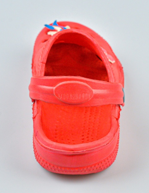 Czerwone kroksy dziecięce z przypinkami - MODA SANOK