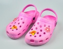 Różowe kroksy dziecięce z przypinkami - MODA SANOK