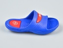 Niebieskie klapki dziecięce z czerwonymi akcentami AMERICAN CLUB - MODA SANOK
