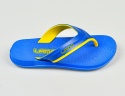 Klapki japonki chłopięce gumowe niebieskie z żółtym akcentem LANO - MODA SANOK