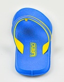 Klapki japonki chłopięce gumowe niebieskie z żółtym akcentem LANO - MODA SANOK