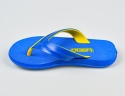 Klapki japonki chłopięce gumowe niebieskie z żółtym akcentem LANO - MODA SANOK