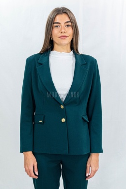 Stylowa marynarka od MTM w odcieniu głębokiej butelkowej zieleni - Moda Sanok
