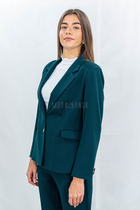 Stylowa marynarka od MTM w odcieniu głębokiej butelkowej zieleni - Moda Sanok