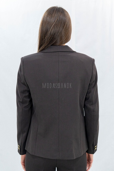 Stylowa marynarka od MTM w odcieniu ciemnej czekolady - Moda Sanok