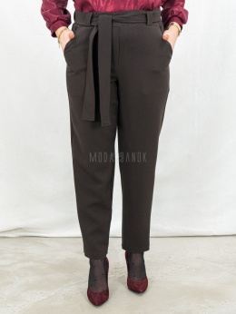 Spodnie materiałowe – ciemny brąz Lavina -MODA-SANOK