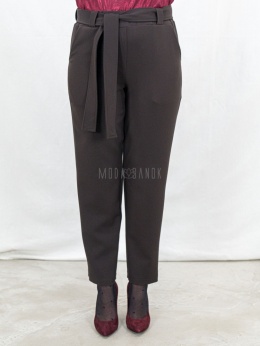 Spodnie materiałowe – ciemny brąz Lavina -MODA-SANOK