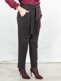 Spodnie materiałowe – ciemny brąz Lavina -MODA-SANOK