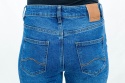 Spodnie damskie jeansowe model straight fit w kolorze ciemnoniebieskim - MODA SANOK
